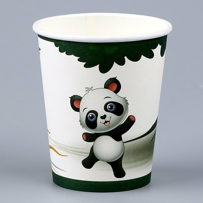 Стакан бумажный «Панда», в наборе 6 шт. (комплект из 22 шт) - фотография № 2