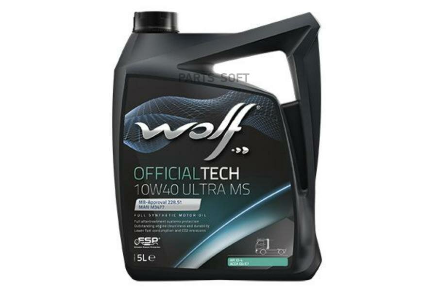 WOLF OIL 8307317 Моторное масло OFFICIALTECH 10W40 ULTRA MS 5L