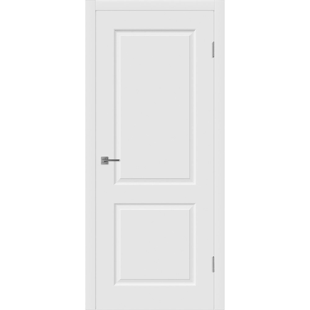 фото Дверь межкомнатная Мона 900х2000 мм эмаль белая глухая с замком и петлями