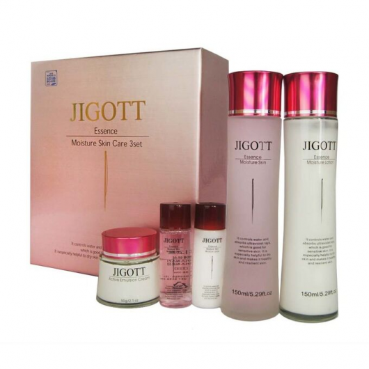 Набор для лица увлажняющий Jigott Essence Moisture Skin Care 3Set