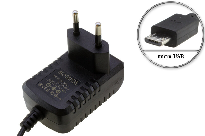 Адаптер (блок) питания 3.2V, 1.5A, micro-USB (AD-3512G, PA-3215E, PN-3215E), зарядное устройство триммера, машинки для стрижки Remington.