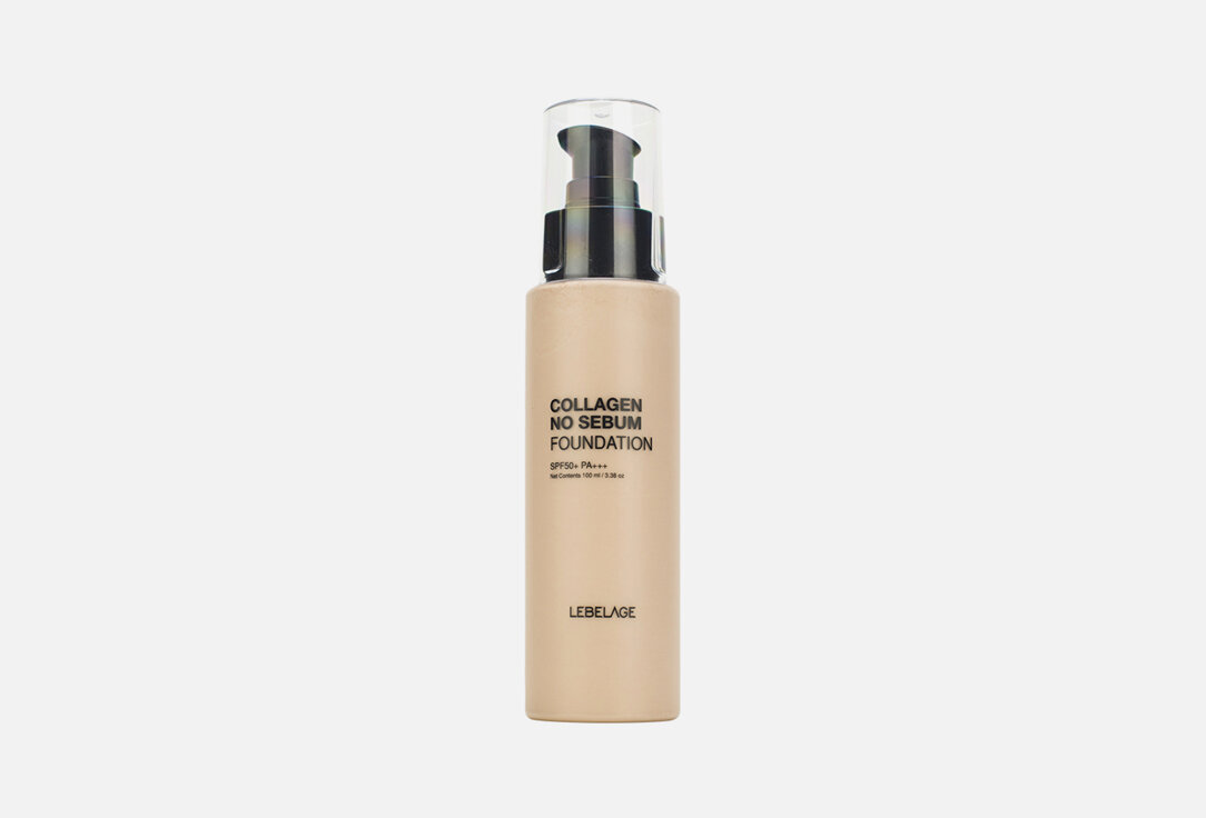 Тональный крем для лица Lebelage Collagen No Sebum Foundation SPF50+/PA+++ 13 / объём 100 мл