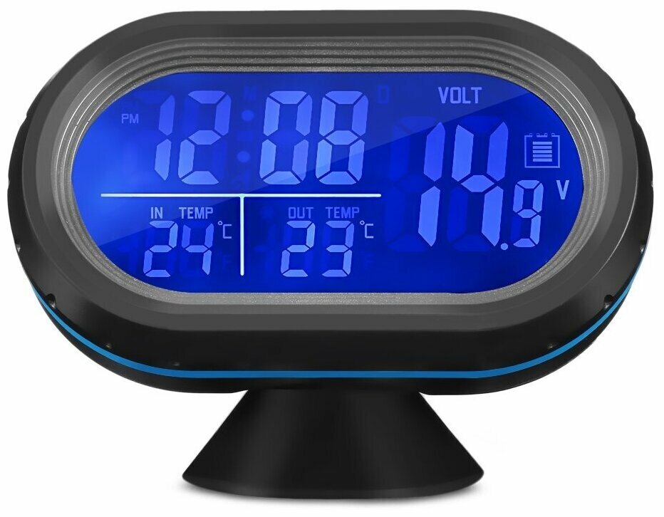 Авто часы VST 7009-V Blue&Red Монохром (черный)