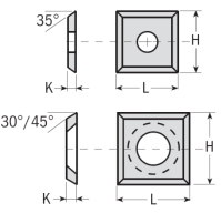 Нож твердосплавный 12x12x1,5 F1730