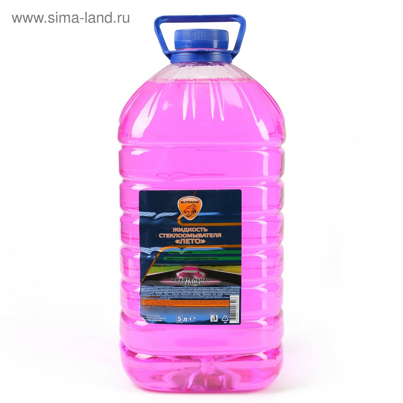 фото Жидкость стеклоомывателя Элтранс лето, Жевательная резинка, 5 л EL-0106.04