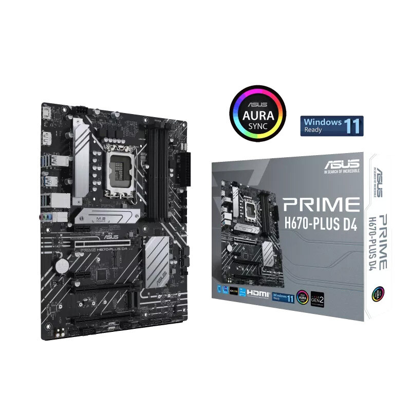 Материнская плата ASUS PRIME H670-PLUS D4 (LGA1700, ATX)