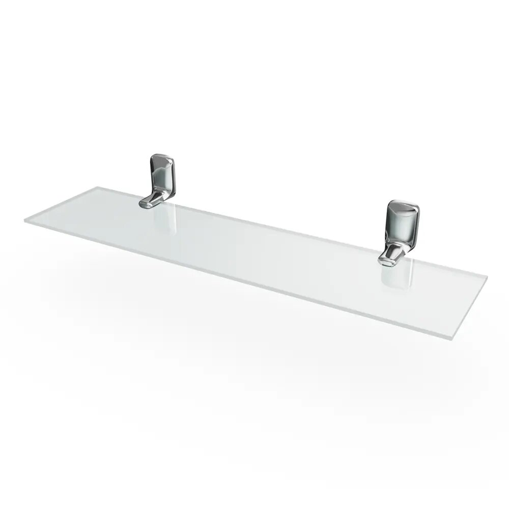 фото Полка для ванной прямая Lemer Elegia на саморезах стекло цвет прозрачный