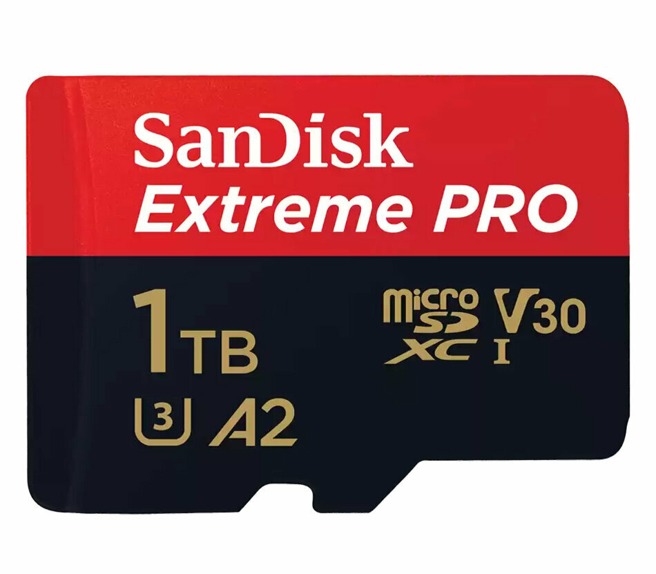 Карта памяти SanDisk Extreme Pro microSDXC 1TB UHS-I U3 V30 A2, R/W 160/90 МБ/с с адаптером