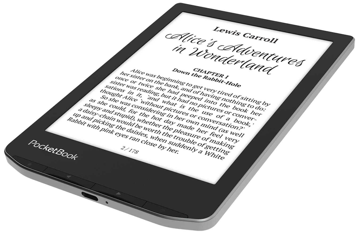 Электронная книга PocketBook 629 Verse, серый с обложкой ReaderONE Light Blue — фото 4