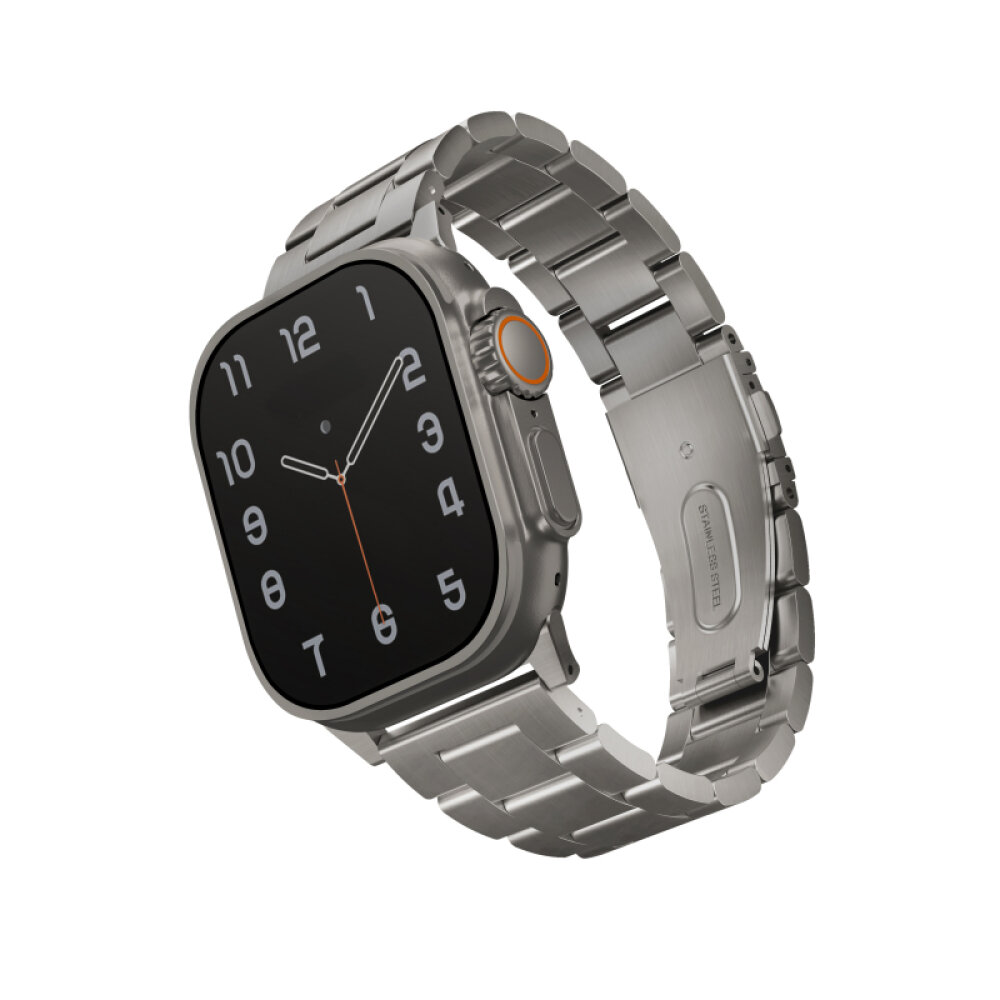 Ремешок для Apple Watch 42-49mm Uniq Osta Steel Strap Adjustable Link Silver