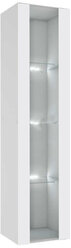 Витрина Миф Флорис ШК-005 белый глянец / белая 40x34.6x163.6 см