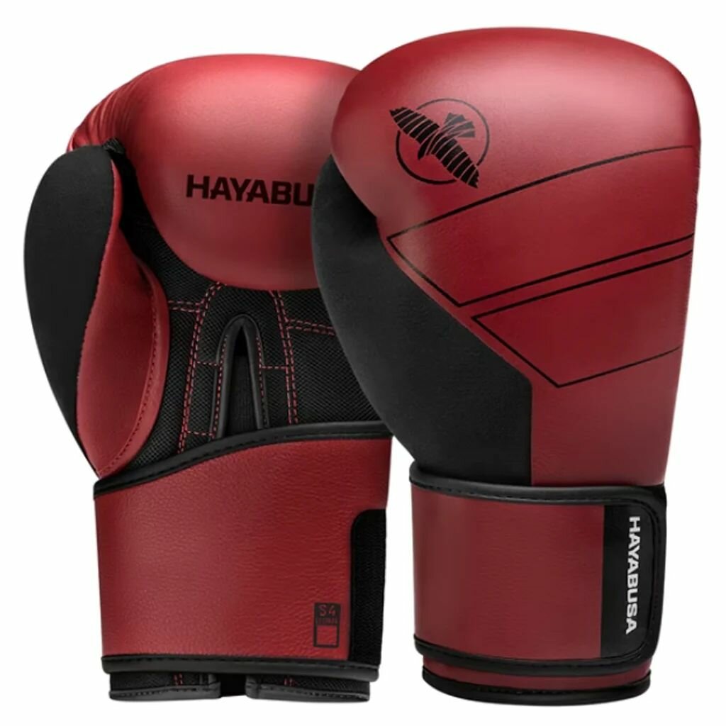 Перчатки боксерские HAYABUSA S4 Leather BOXING GLOVES, 14 унций, красные