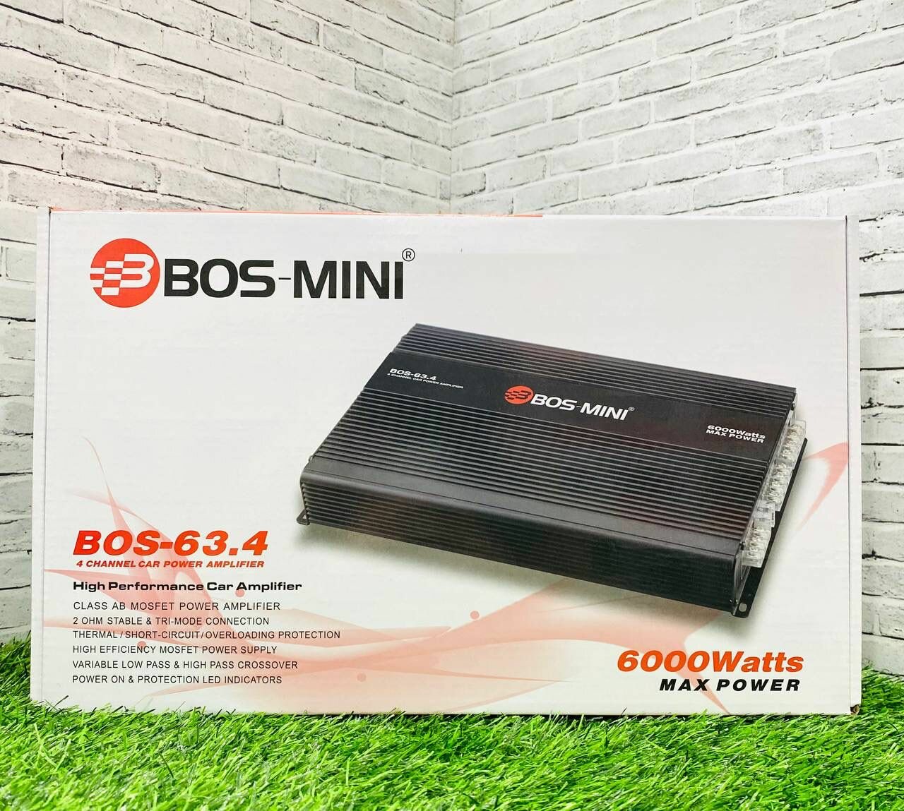 Усилитель на 4 канала Bos-Mini, модель 63.4/6000W