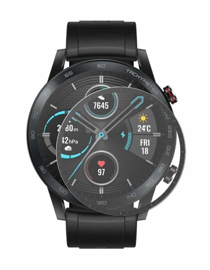 Стекло защитное Barn&Hollis Samsung Galaxy Watch 4 (44mm) Full screen (3D) черный