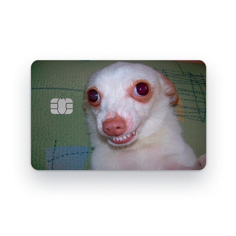 Наклейка на банковскую карту, стикер на карту, маленький чип, мемы, приколы, комиксы, стильная наклейка животные №10