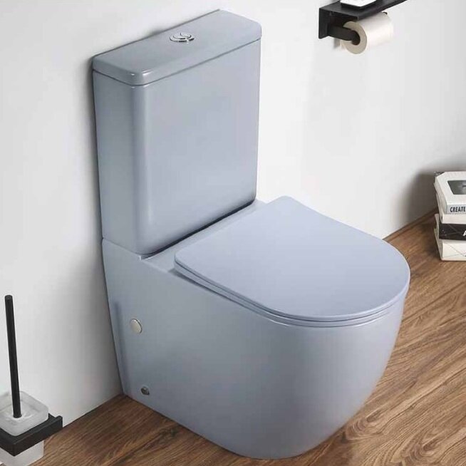 фото Унитаз CeramaLux NС 2166XMHL голубой матовый