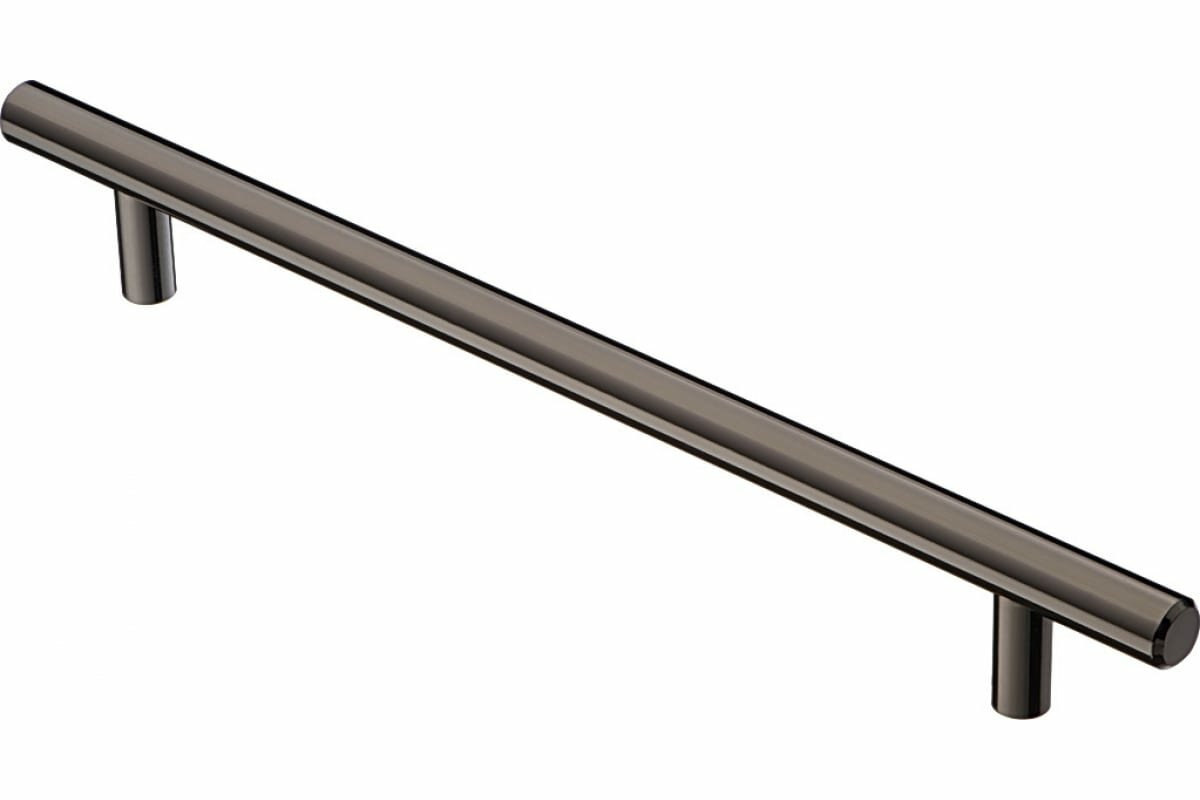 Ручка-рейлинг KERRON 12 мм, 192 мм, черный хром R-3020-192 BN - фотография № 1