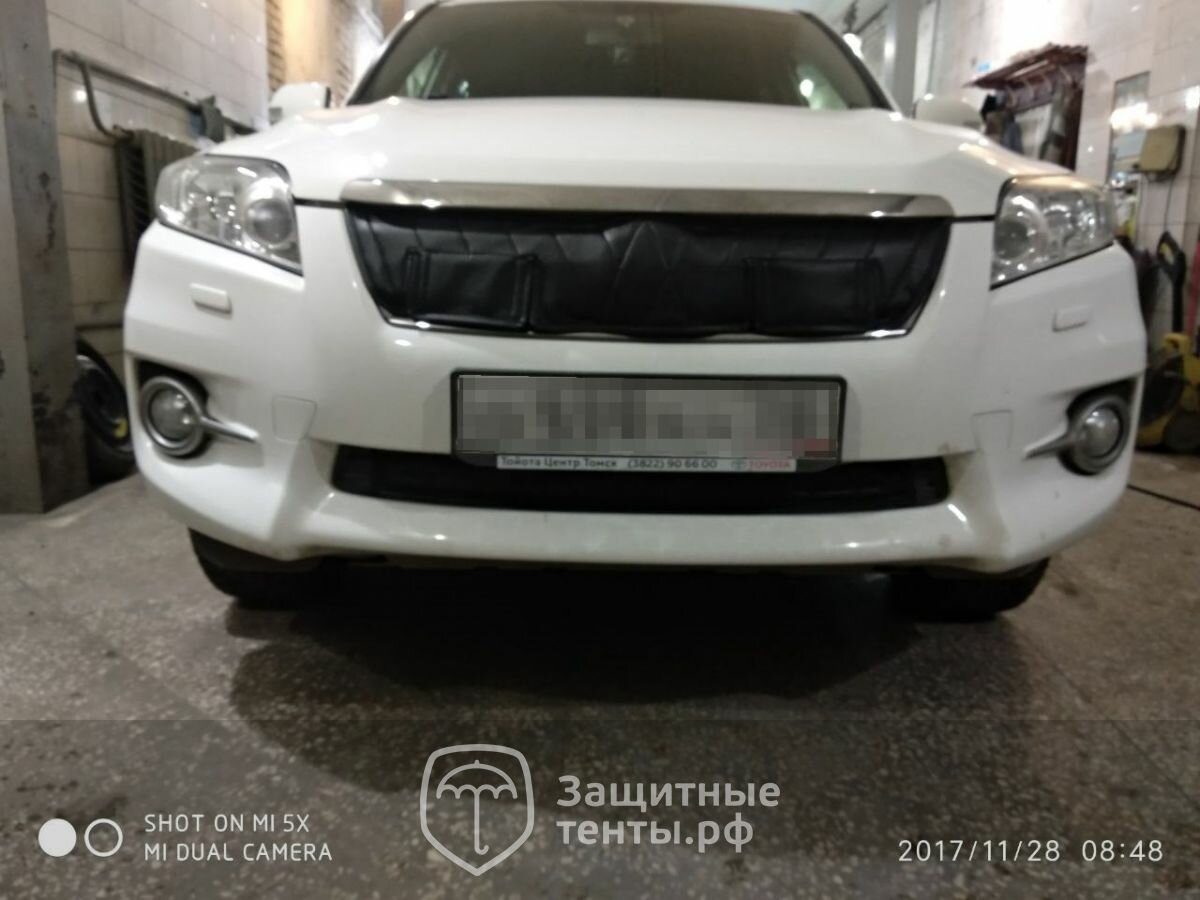 Маска утеплитель радиатора стандарт для кроссовера Toyota RAV4 2009-2010 / Тойота РАВ4 2009-2010