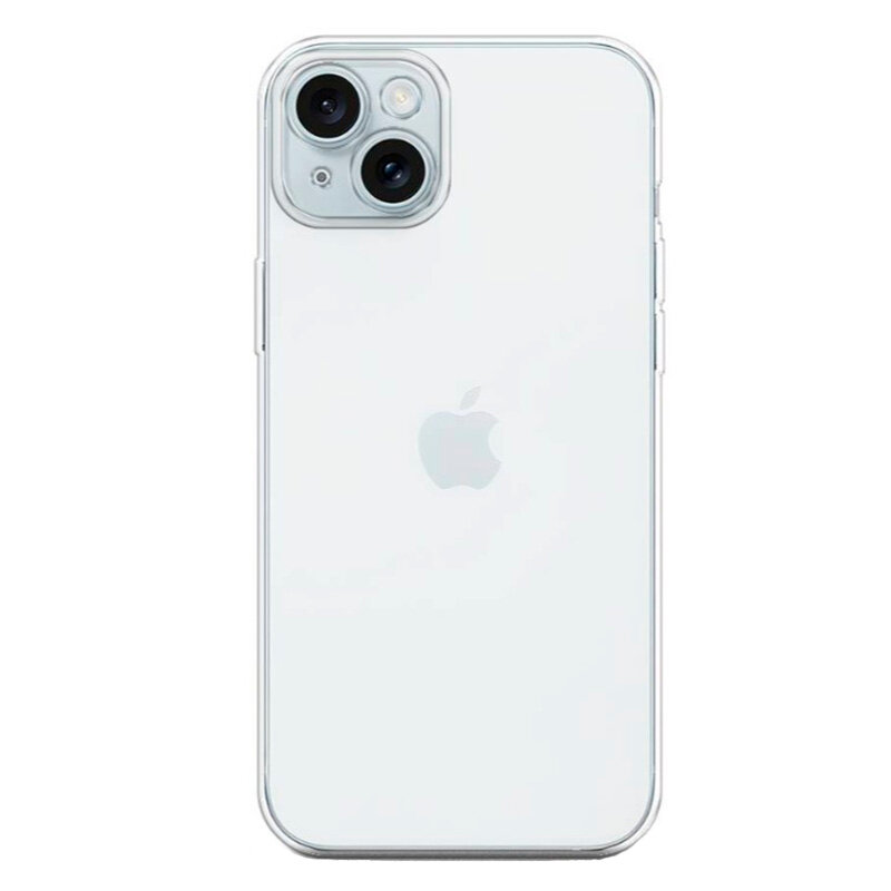 Чехол силиконовый для iPhone 15 Plus (6.7), прозрачный