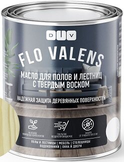 Масло с Твердым Воском для Полов и Лестниц DIV Flo Valens 2.7л Орхидея BL-0033, Шелковисто-Матовое, для Всех Видов Древесины.