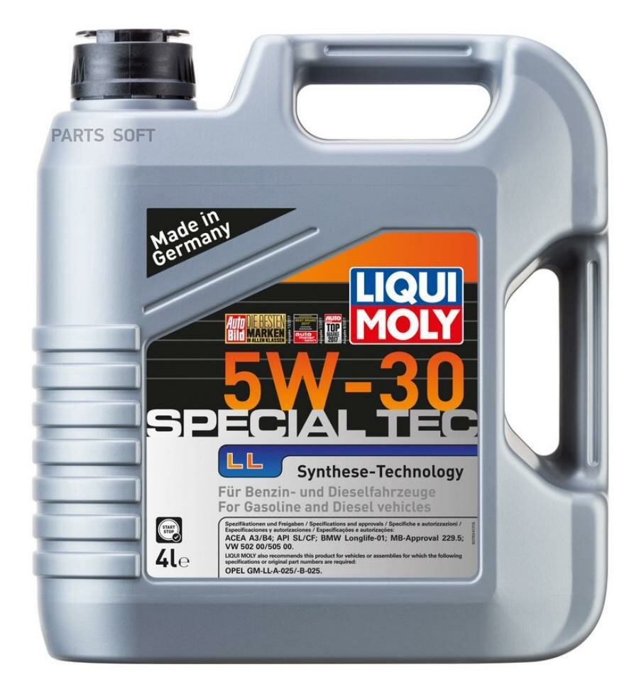 HC-синтетическое моторное масло LIQUI MOLY Special Tec LL 5W-30