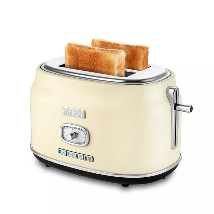 фото Тостер Kitfort КТ-2075-1, 815 Вт, 6 режимов, 2 тоста, бежевый