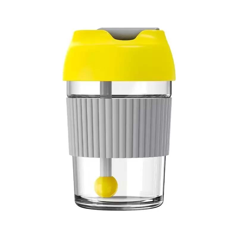 фото Стакан-непроливайка Kiss Kiss Fish Rainbow Bobo Cup 365ml Grey-Yellow G-U36W-206