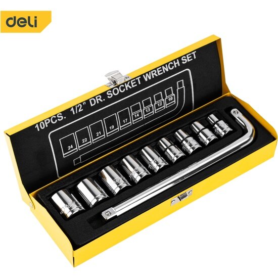 Набор торцевых ключей Deli Tools DL2010T 10 шт.