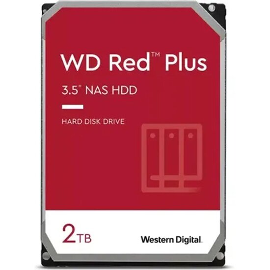 Жесткий диск 3.5" Western Digital WD Red Plus 2 ТБ, SATA III, 64 Mb, 5400 rpm CMR (WD20EFPX)