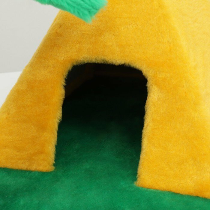 Домик для кошек "Пирамидка", с когтеточкой "Пальма", 38 х 40 х 61 см - фотография № 6
