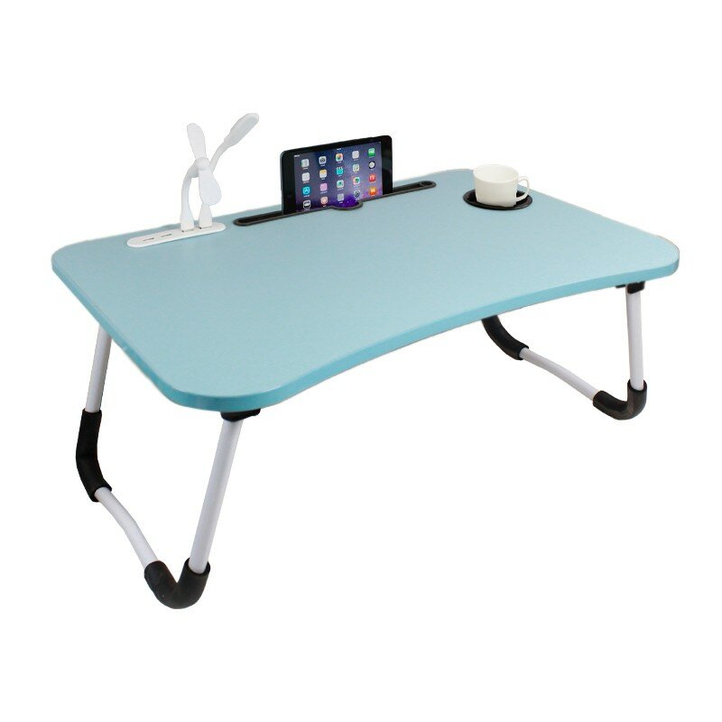 Подарки Складной столик-подставка для завтрака и ноутбука/планшета (голубой 60 х 40 х 28 см)