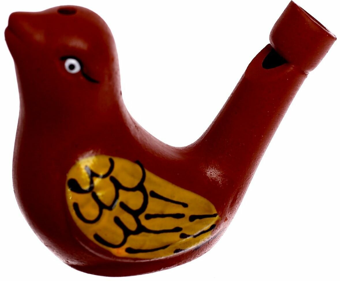 Детская музыкальная игрушка "Птичка с крылышками", керамическая свистулька, русский народный духовой инструмент