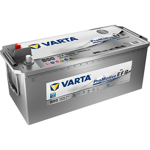 Аккумулятор грузовой VARTA PROMOTIVE EFB B90 190.0 A 1050 A ОП (513x223x223) D5 513x223x223