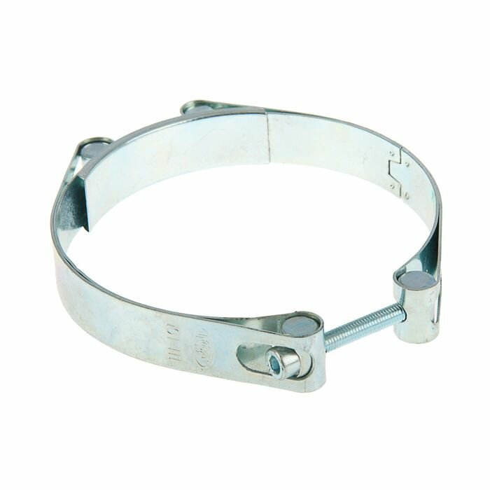 фото MGF Хомут силовой MGF, диаметр 100-110 мм, двухболтовый, оцинкованный