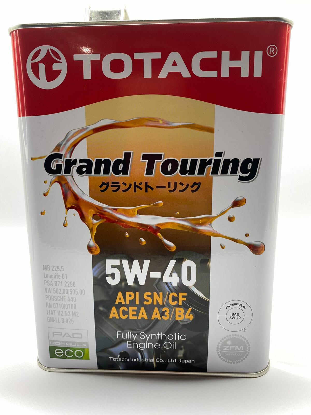 Полусинтетическое моторное масло TOTACHI Grand Touring 5W-40, 4 л, 1 шт.