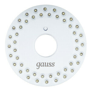 фото Фонарь кемпинговый Gauss (GF004) светодиодный 48 LED 5 Вт на батарейках AA пластик с магнитом и карабином