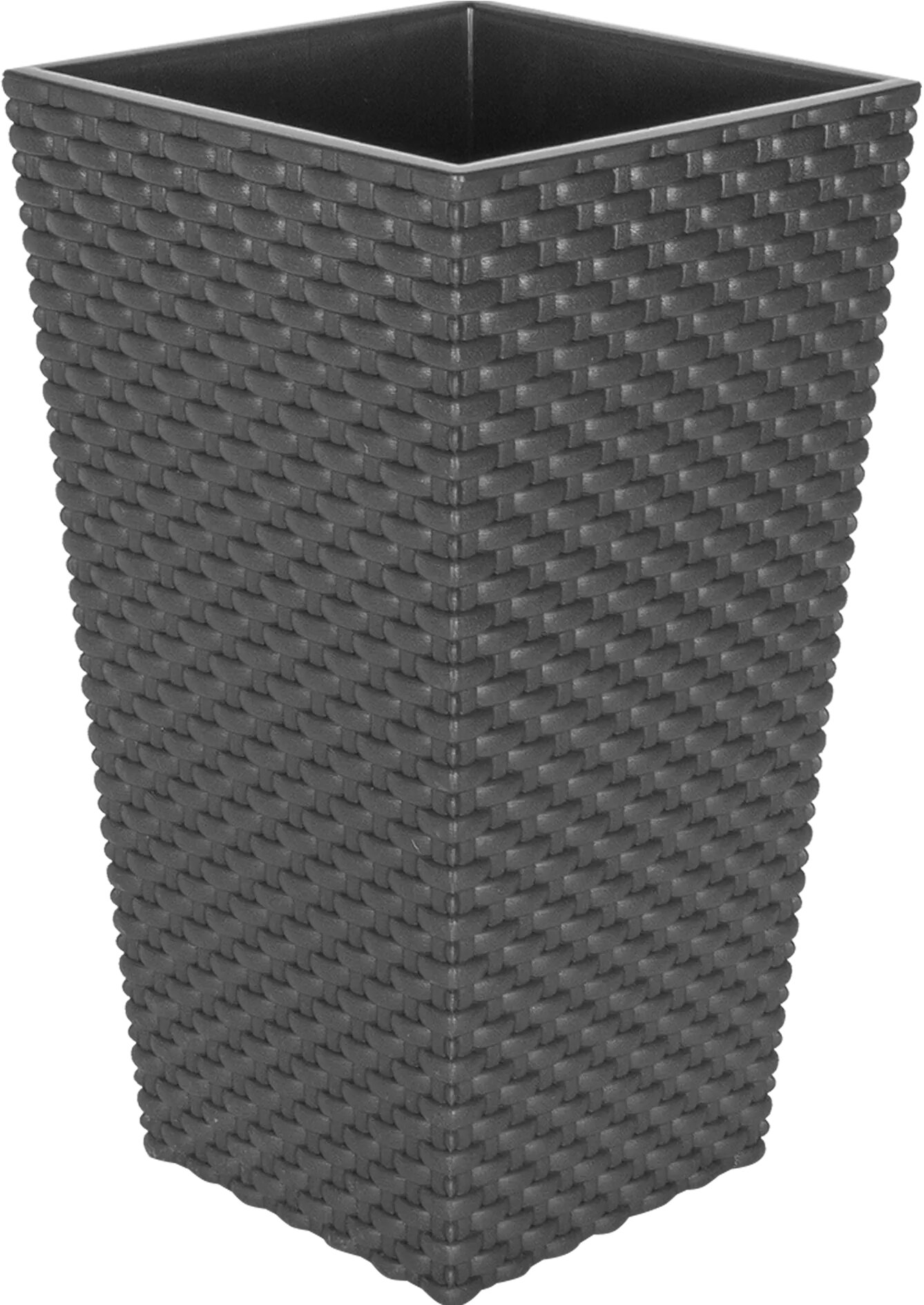 фото Горшок цветочный Idea Ротанг 20x20x36 см v5.5 л пластик коричневый