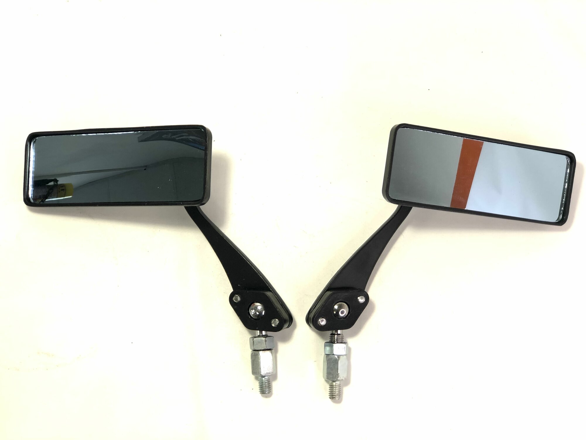 фото Зеркала заднего вида №31 пластик металл черное прямоугольные М8