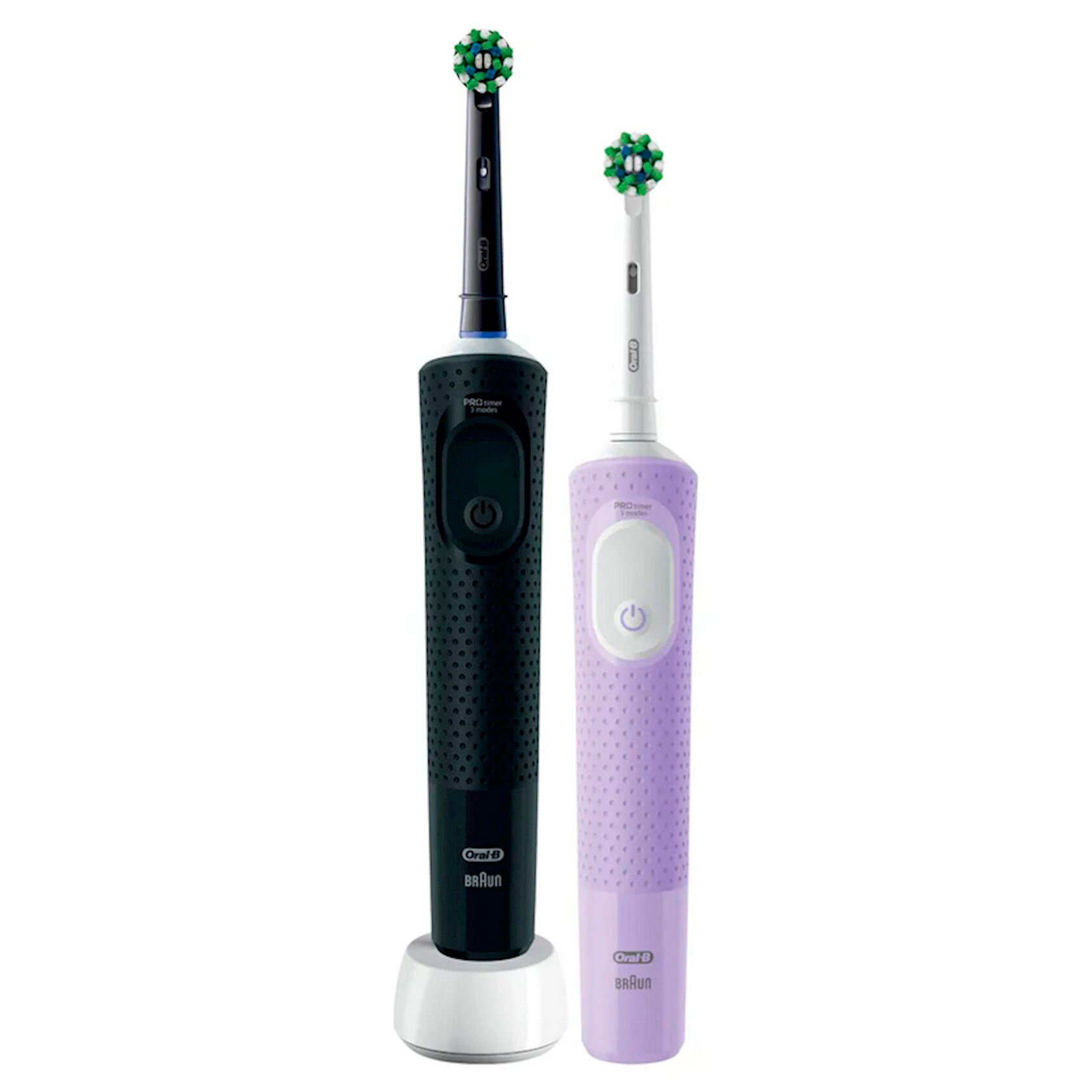 Электрическая зубная щетка Oral-B Vitality Pro Duopack черный + фиолетовый 4210201427261