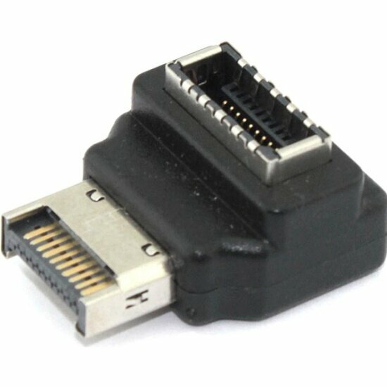 Переходник VB Parts USB Type E мама-папа угловой