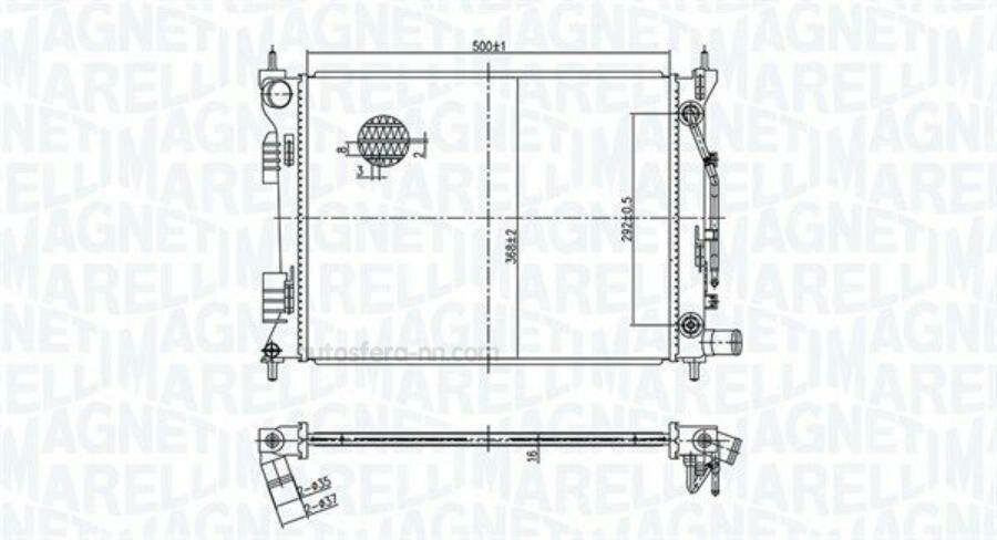 MAGNETI MARELLI 350213179400 Радиатор