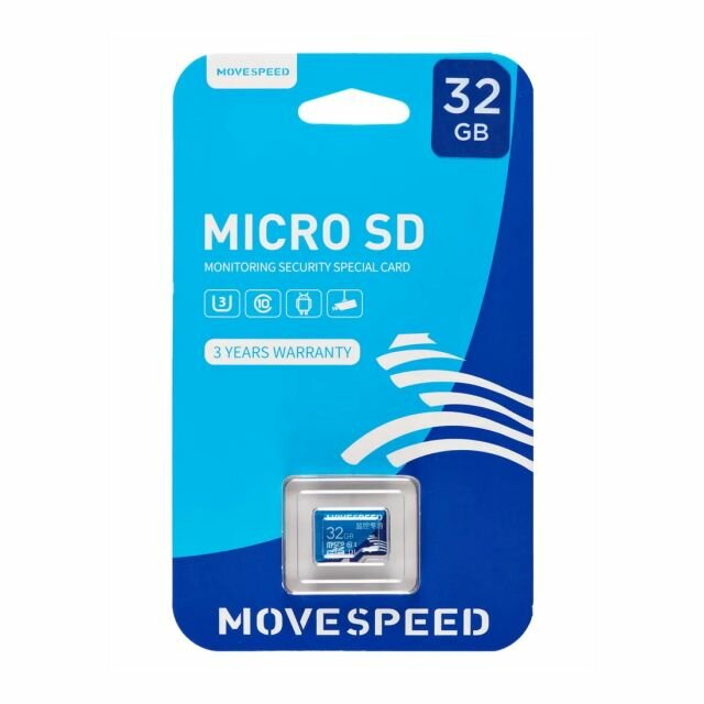 Карта памяти MicroSD 32GB Move Speed FT300 Class 10 UHS-I U3 без адаптера