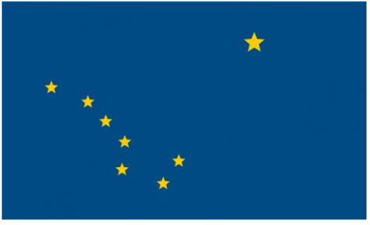 Флаг штата Аляска (США) 90х135 см