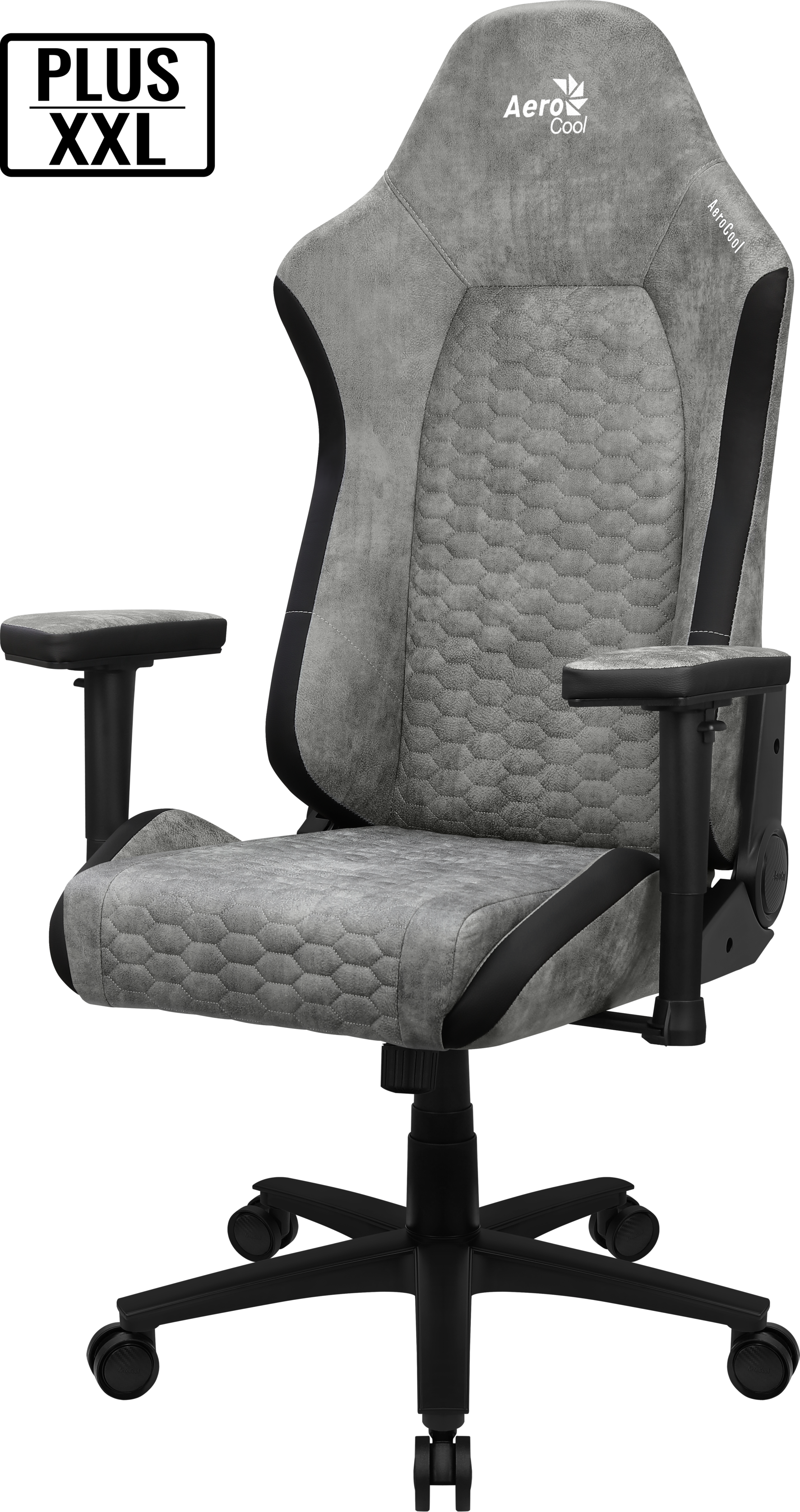 Игровое кресло Aerocool CROWN PLUS AeroSuede Stone Grey - фотография № 2