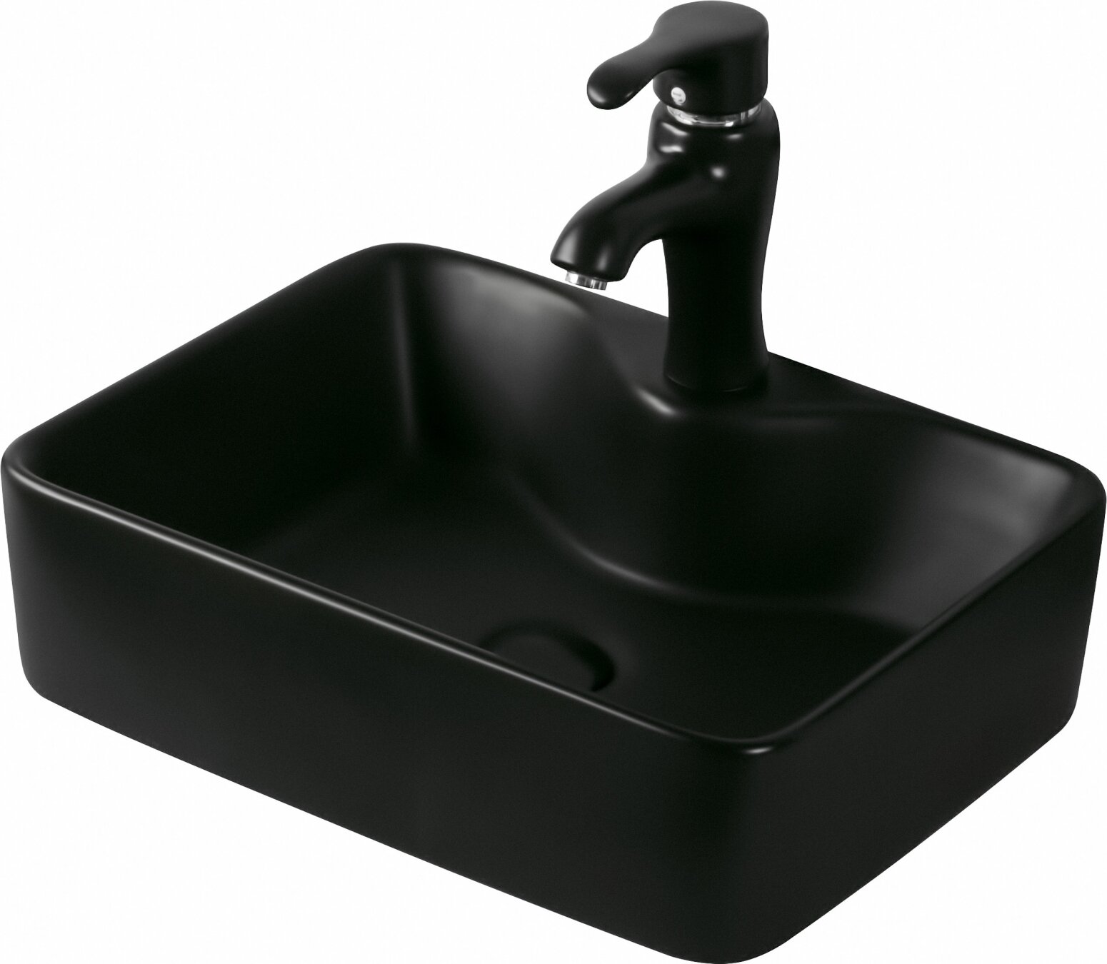 Раковина накладная (48х37) SantiLine SL-1011MB