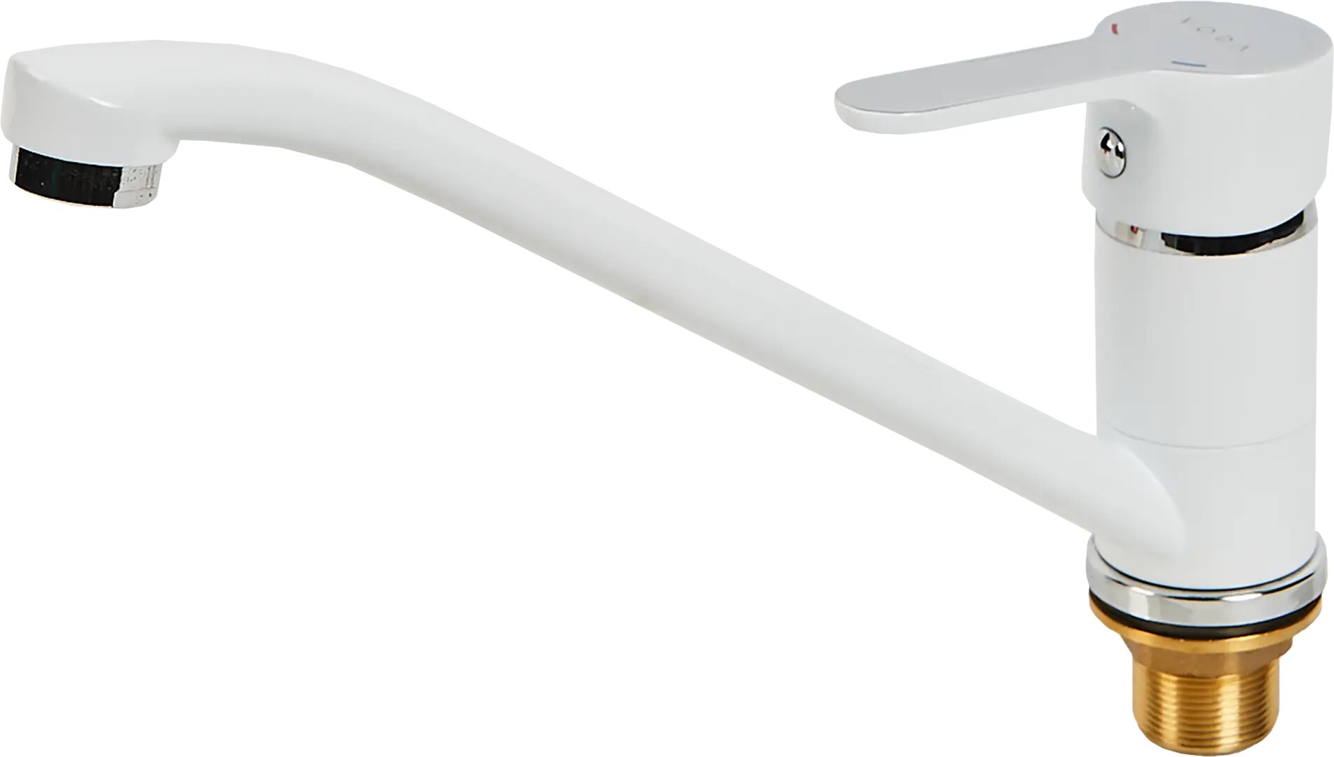 фото Смеситель для кухни Voda Snow 13.5 см латунь цвет белый