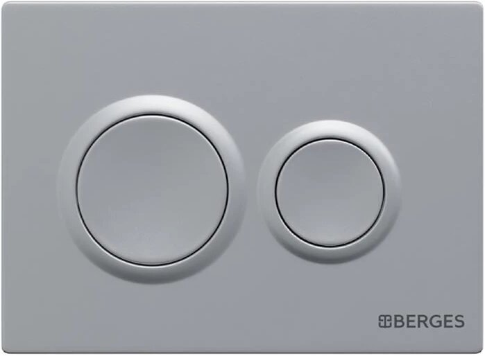 Смывная клавиша Berges Novum O2 матовый хром 040062