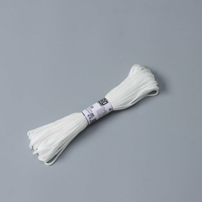 Шнур бытовой «Помощница», d=3 мм, 20 м, цвет белый (комплект из 48 шт) - фотография № 1