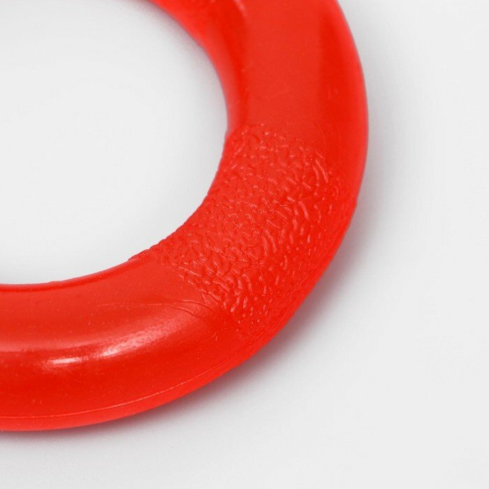 Игрушка "Кольцо" малое, 9 см, каучук, красная (комплект из 7 шт) - фотография № 3