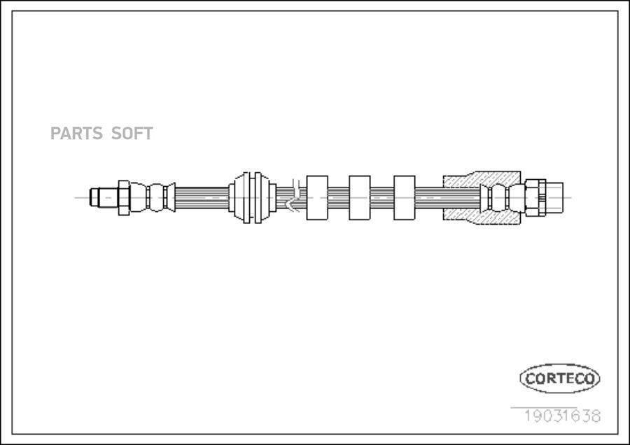 CORTECO 19031638 шланг тормозной